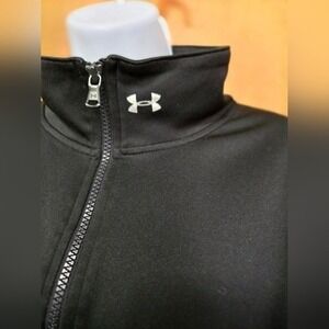 Under Armour Black Full Zip Track Jacket Athletic Gear Size XL